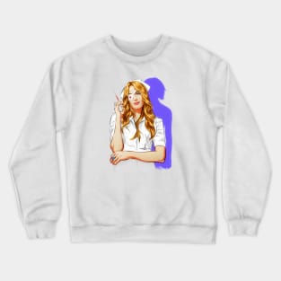 Daryl Hannah - An illustration by Paul Cemmick Crewneck Sweatshirt